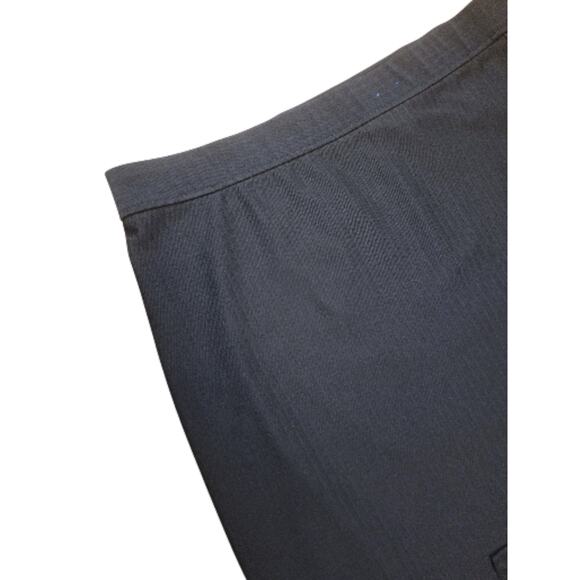 Venezia Jeans 22/24 Black Pinstripe Stretch Pencil Skirt 16" Side Slit EUC Y2K - Picture 4 of 5